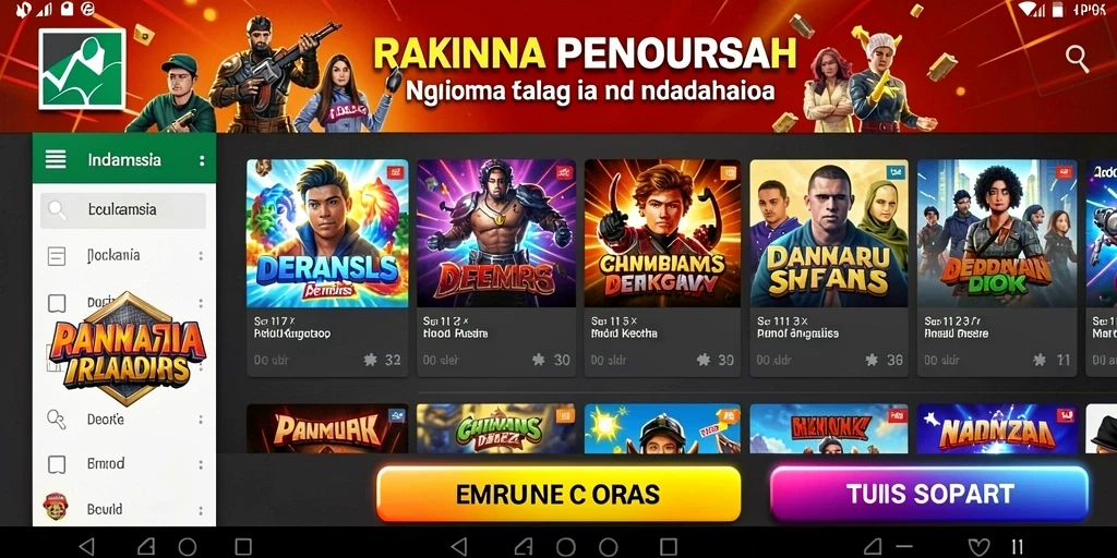 Tampilan awal yang menarik dan penuh warna.