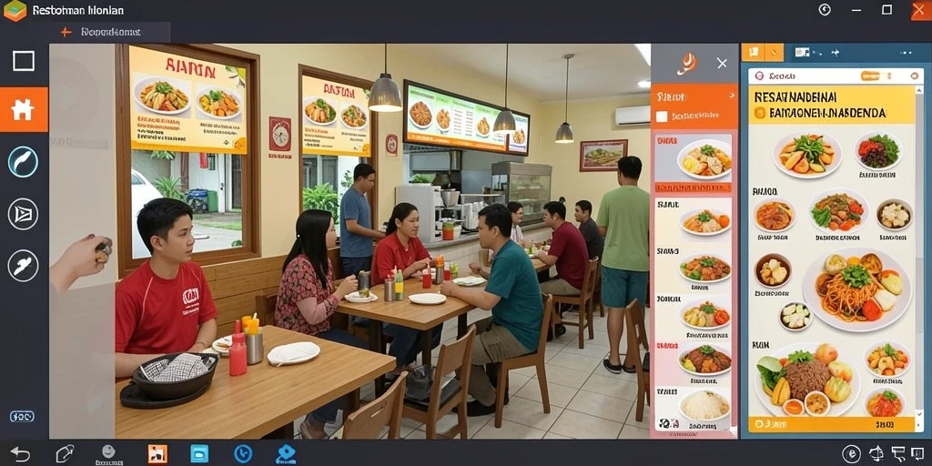 Screenshot menunjukkan antarmuka pengguna yang menarik.